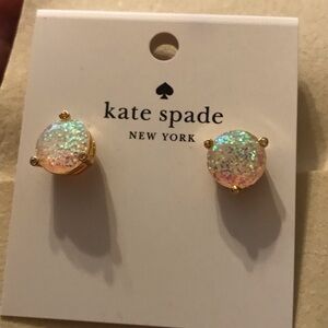 Kate Spade Earring Rise And Shine Stud Earrings Opal Glitter NEW Round Studs